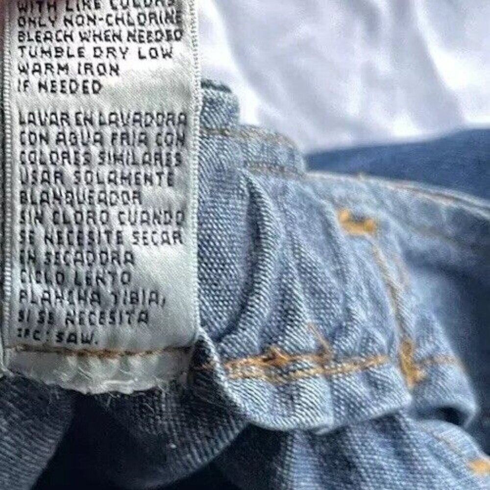Vintage Bill Blass Women’s Below The Knee Denim Blue Button Jean Skirt Sz 16 - Picture 15 of 15